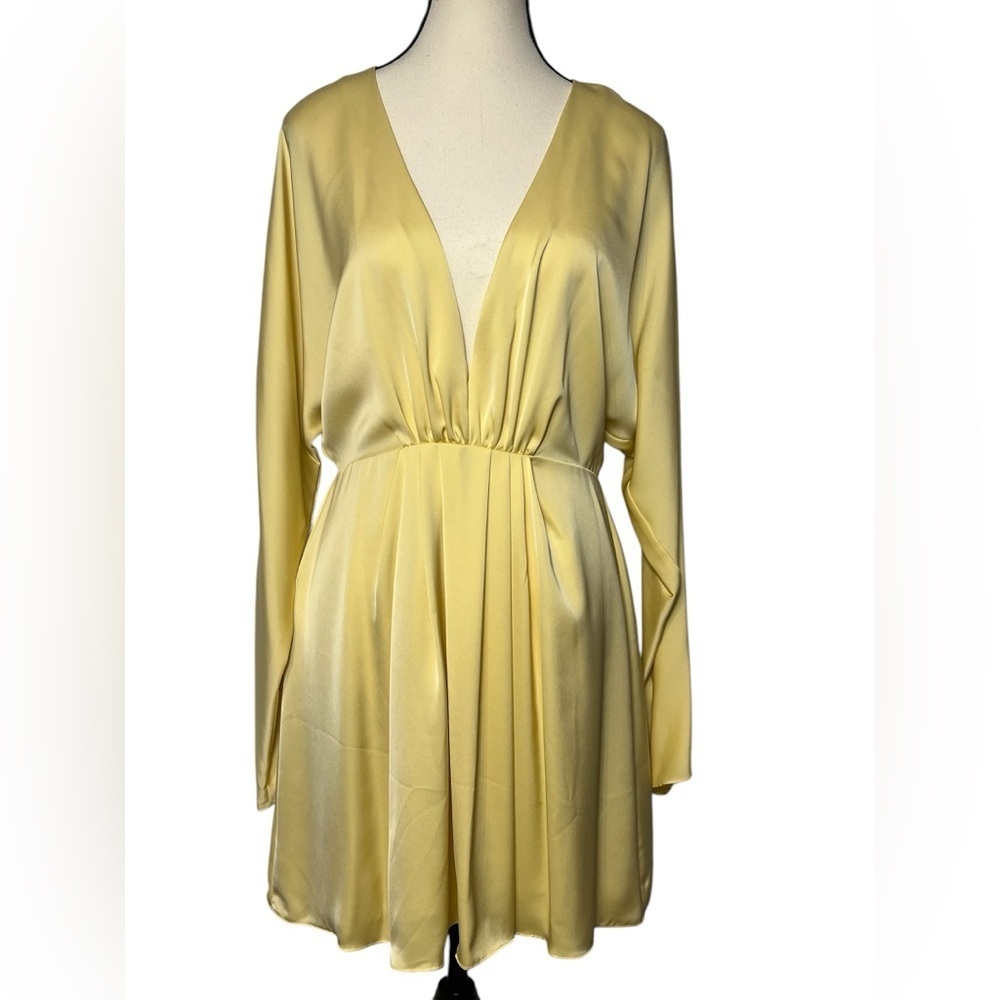 Ramy Brook new with tags women’s size size Tanya V neck mini dress in daffodil - Picture 4 of 13